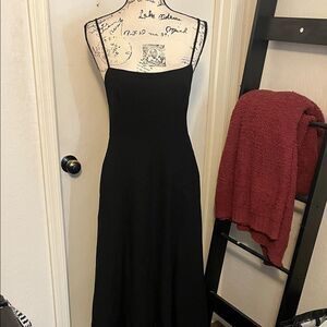 O.P.T. Black Flax Blend Sleeveless Dress Event Party Gala Resort Cruise Wedding
